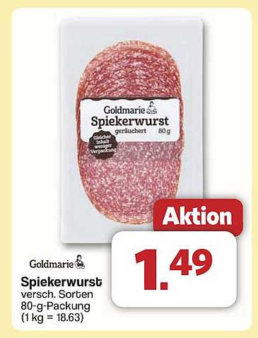 Goldmarie Spiekewurst 80 g - Aktion