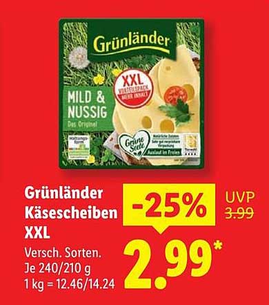 Grünländer Käse­scheiben XXL