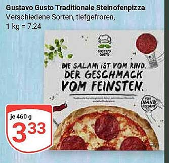 Gustavo Gusto Traditionale Steinofenpizza - verschiedene Sorten, tiefgefroren