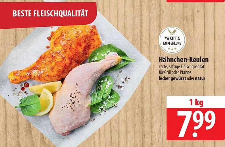 Hähnchen-Keulen - zarte, saftige Fleischqualität für Grill oder Pfanne
