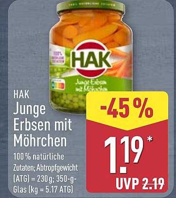 HAK Junge Erbsen mit Möhrchen