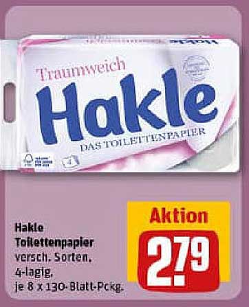 Hakle Toilettenpapier - Traumweich, 4-lagig