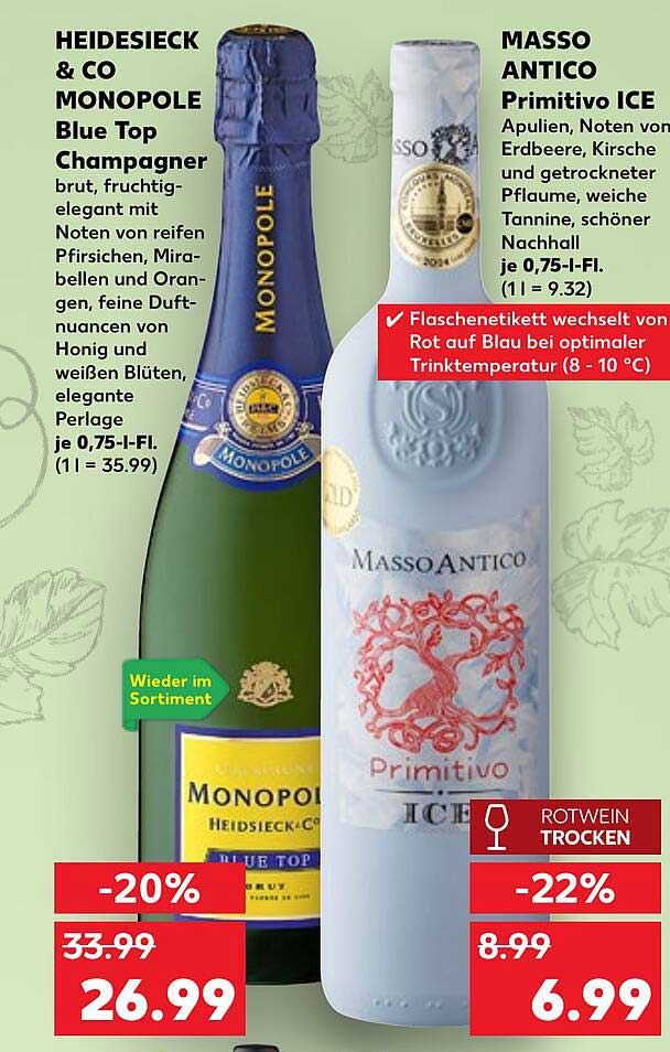 HEIDSIECK & CO MONOPOLE Blue Top Champagner brut