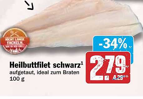 Heilbuttfilet schwarz – Aufgetaut, ideal zum Braten