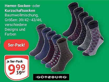 Herren-Socken- oder Kurzschaftsocken - 5er-Pack von Götzburg