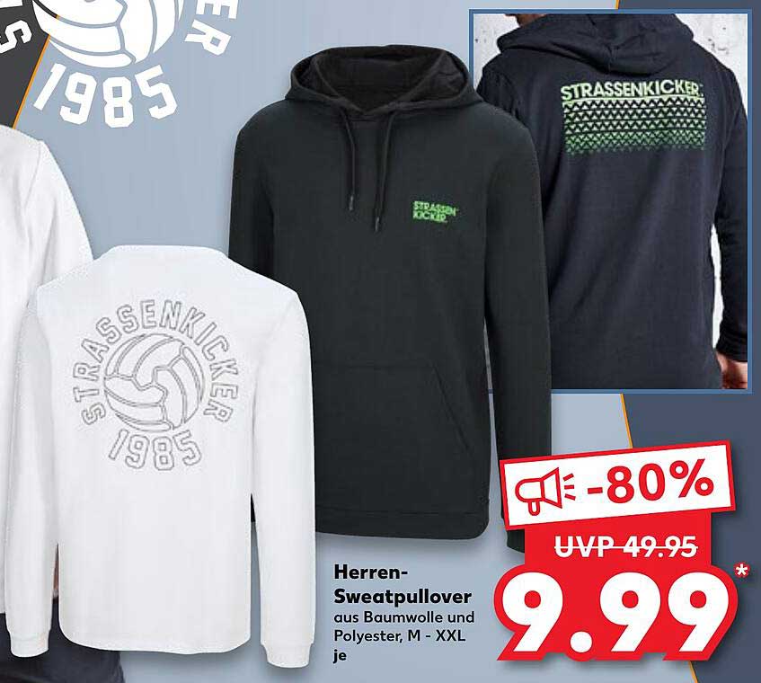 Herren-Sweatpullover aus Baumwolle und Polyester, M - XXL