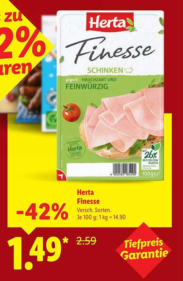 Herta Finesse Schinken - Hauchzart und Feinwürzig