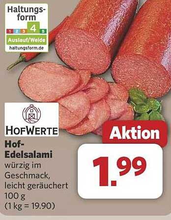 Hof-Edel-Salami - würzig im Geschmack, leicht geräuchert