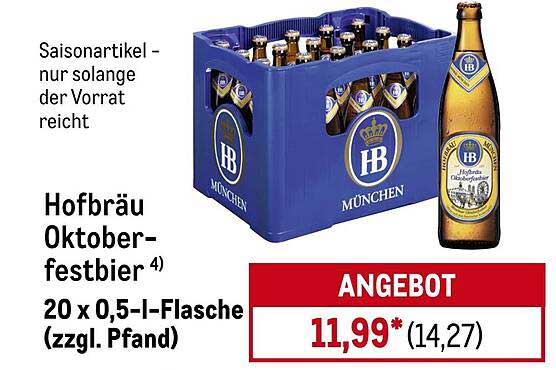 Hofbräu Oktoberfestbier – 20 x 0,5-l-Flasche (zzgl. Pfand)