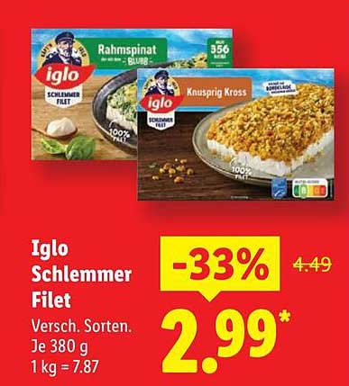 Iglo Schlemmer Filet - Verschiedene Sorten