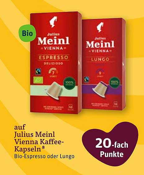 Julius Meinl Vienna Kaffee-Kapseln – Bio-Espresso oder Lungo
