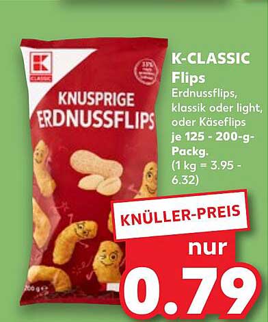 K-CLASSIC Flips Erdnußflips, klassisch oder light