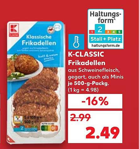K-CLASSIC Frikadellen 500-g-Pack