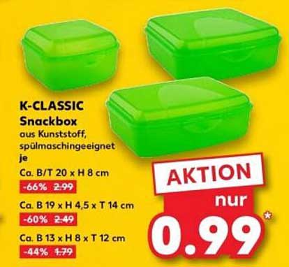 K-CLASSIC Snackbox aus Kunststoff, spülmaschinengeeignet