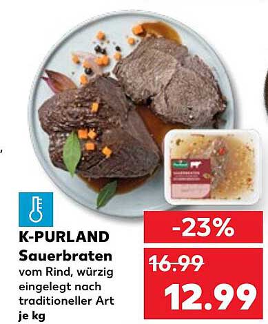 K-Purland Sauerbraten vom Rind, würzig eingelegt nach traditioneller Art
