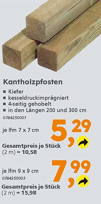Kantholzpfosten
