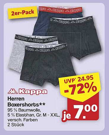 Kappa Herren Boxershorts – 2er-Pack