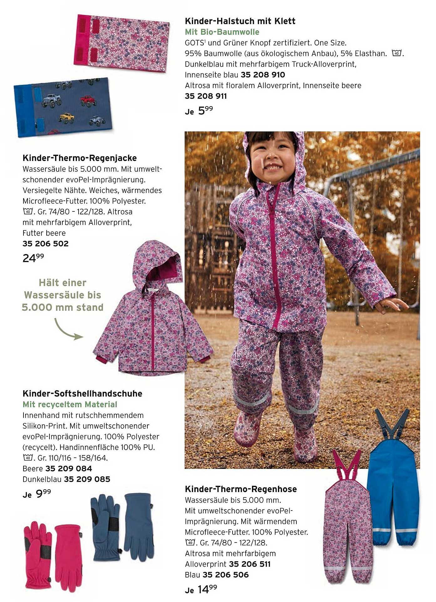 Kinder-Thermo-Regenjacke