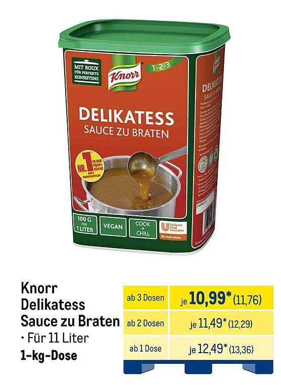 Knorr Delikatess Sauce zu Braten 1-kg-Dose
