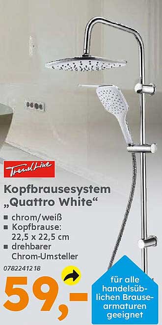 Kopfbrausesystem „Quattro White“