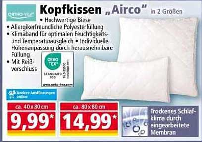 Kopfkissen „Airco“ in 2 Größen