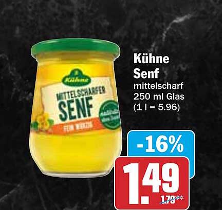 Kühne Senf mittelscharf 250 ml