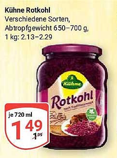 Kümmel Rotkohl, verschiedene Sorten, 720 ml