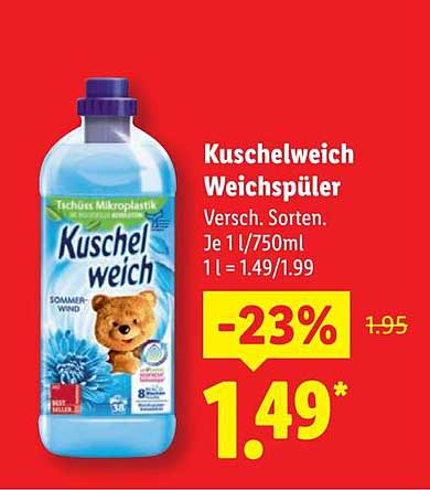 Kuschelweich Weichspüler – Sommerwind 750ml