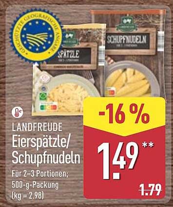 LANDFRIEDE Eierspätzle/Schupfnudeln 500-g-Packung