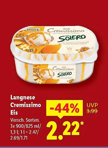 Langnese Cremissimo Eis - Verschiedene Sorten