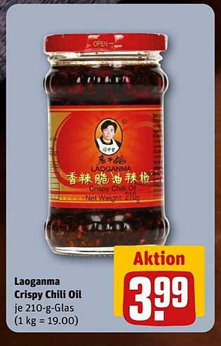 Laoganma Crispy Chili Oil 210 g - Aktion!