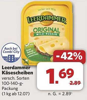 Leerdammer Käse- scheiben in verschiedenen Sorten