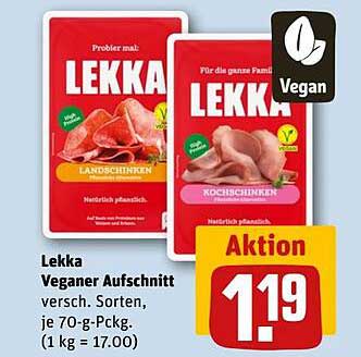 Lekka Veganer Aufschnitt - Verschiedene Sorten