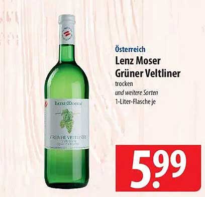 Lenz Moser Grüner Veltliner trocken 1-Liter-Flasche