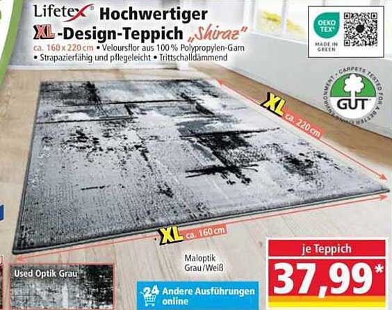 Lifetex Hochwertiger XL-Design-Teppich "Shiraz"