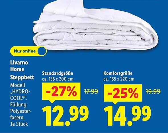 Livorno Home Steppbett "HYDRO-COOL"