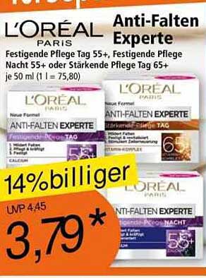 L'Oréal Paris Anti-Falten Experte Pflege Tag 55+