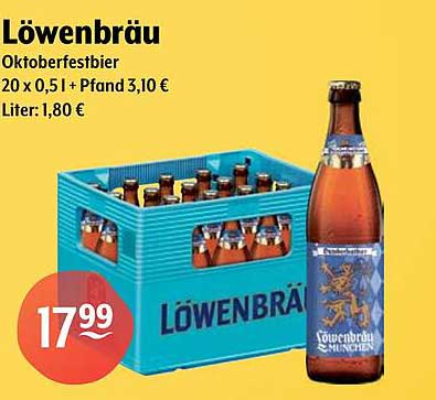 Löwenbräu Oktoberfestbier 20 x 0,5 l + Pfand 3,10 €