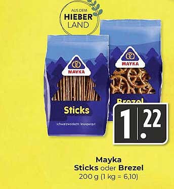 Mayka Sticks oder Brezel 200 g