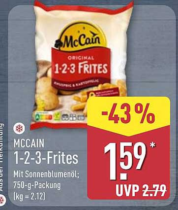 McCain 1-2-3 Frites 750-g-Packung