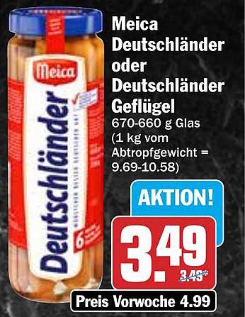 Meica Deutschländer oder Deutschländer Geflügel
