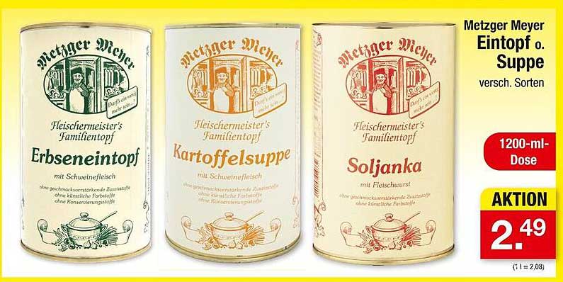 Metzger Meyer Eintopf oder Suppe – verschiedene Sorten