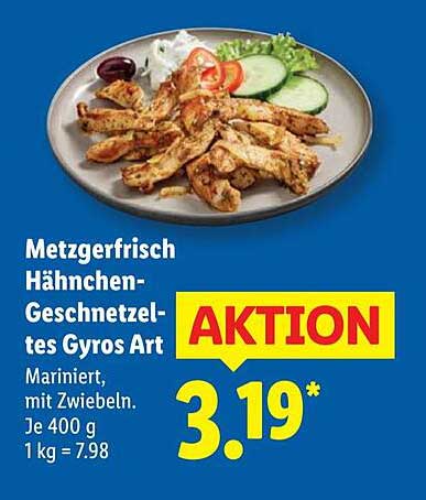 Metzgerfrisch Hähnchen-Geschnetzeltes Gyros Art