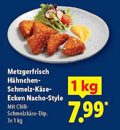 Metzgerfrisch Hähnchen-Schmelz-Käse-Ecken Nacho-Style