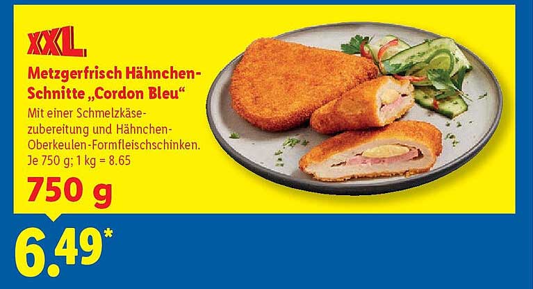 Metzgerfrisch Hähnchen-Schnitte „Cordon Bleu“