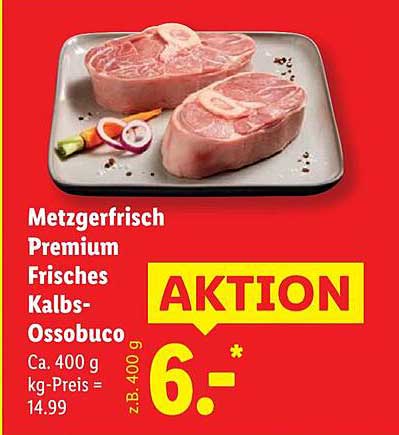 Metzgerfrisch Premium Frisches Kalbs-Ossobuco