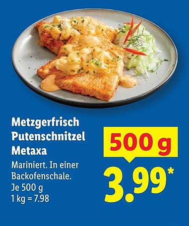 Metzgerfrisch Putenschnitzel Metaxa 500 g