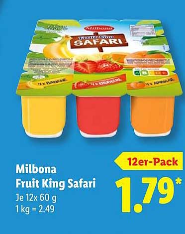 Milbona Fruit King Safari 12er-Pack