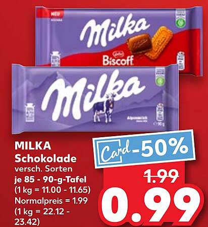 MILKA Schokolade verschiedene Sorten 85 - 90 g