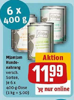 Mjamjam Hundenahrung 6 x 400 g